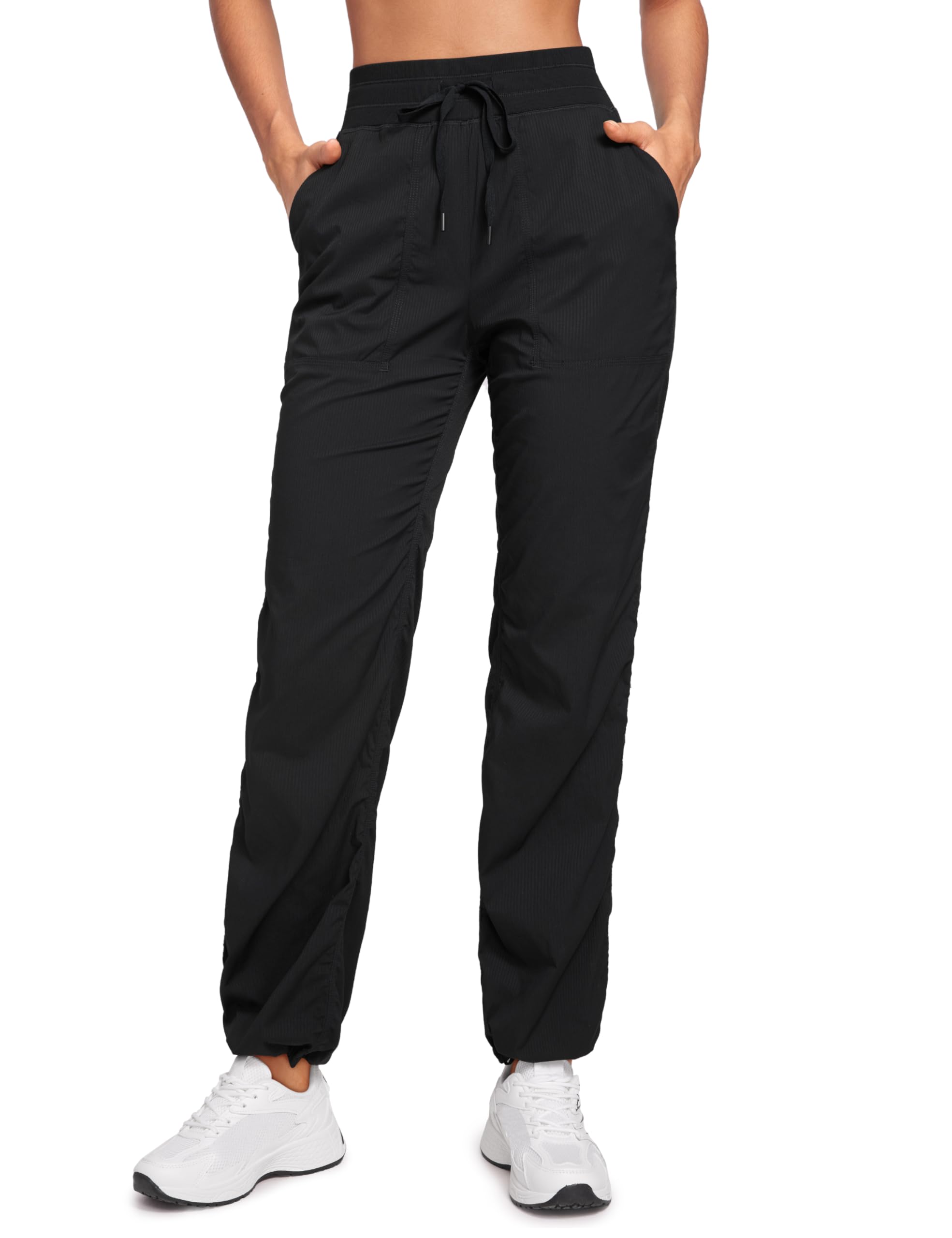 Leg Black Workout Joggers CRZ YOGALightweight Straight Leg