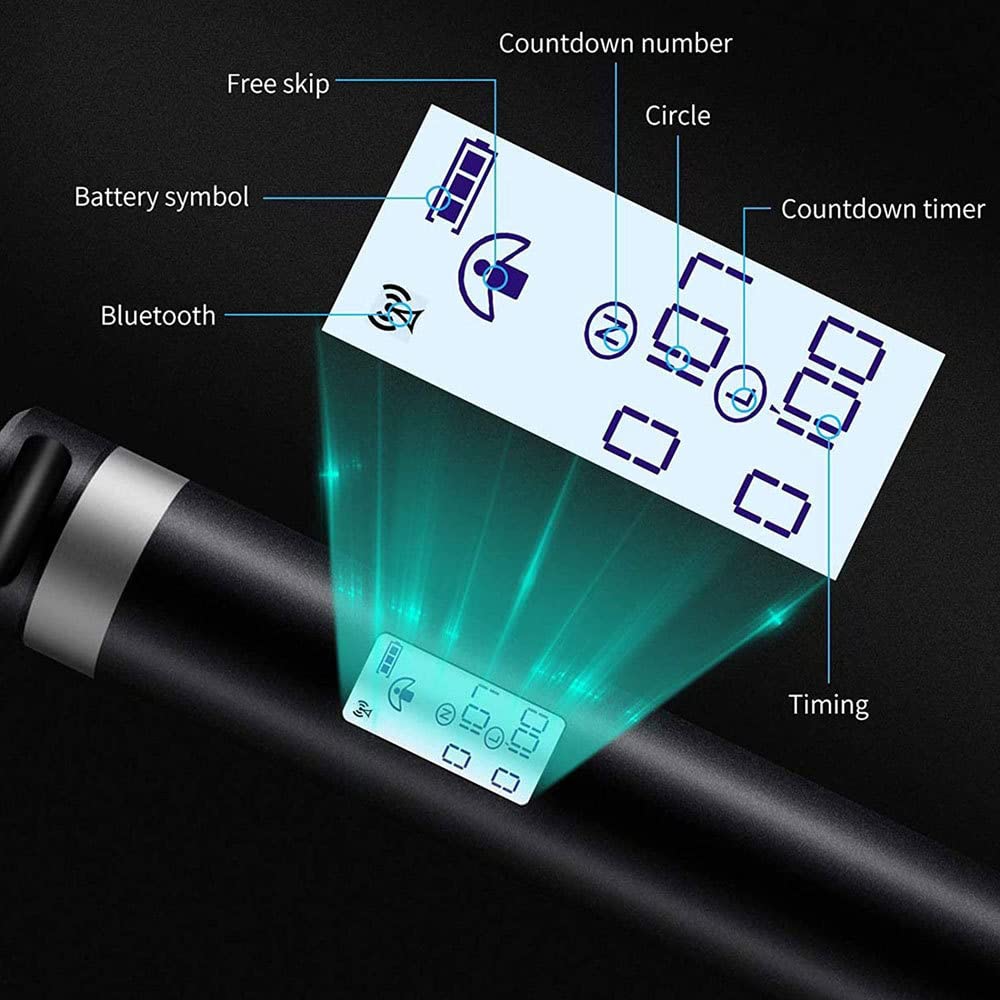 Corde à Sauter Intelligente Fitness Sport Cordes à Sauter App Connexion Bluetooth Chargement USB Corde à Sauter électronique avec Main Antidérapante