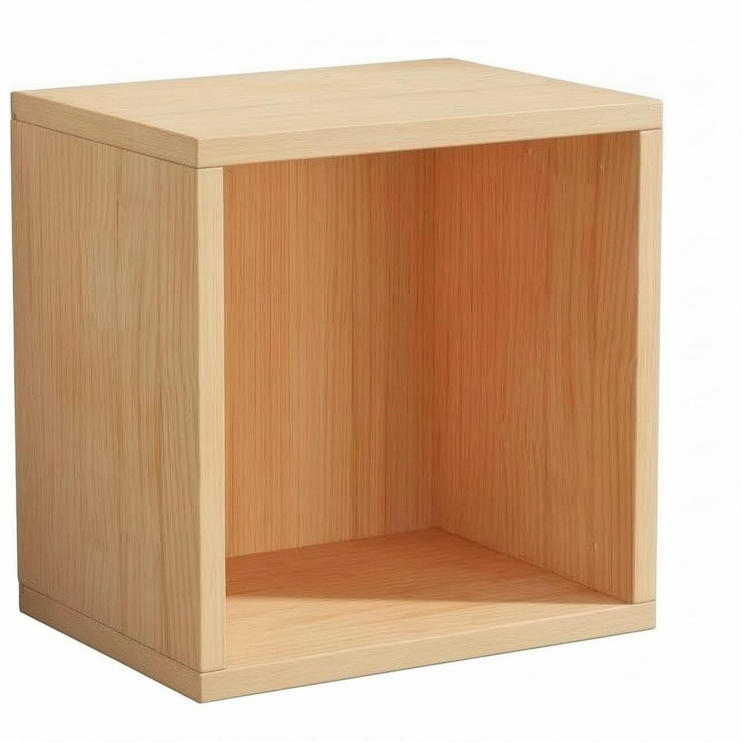 Pre-Drilled Unfinished Wooden Cubby Box Flat Panels Unfinished Wooden Wood Box Light Natural Color Rectangular Wood Cubby, 35-35-30cm-image-18