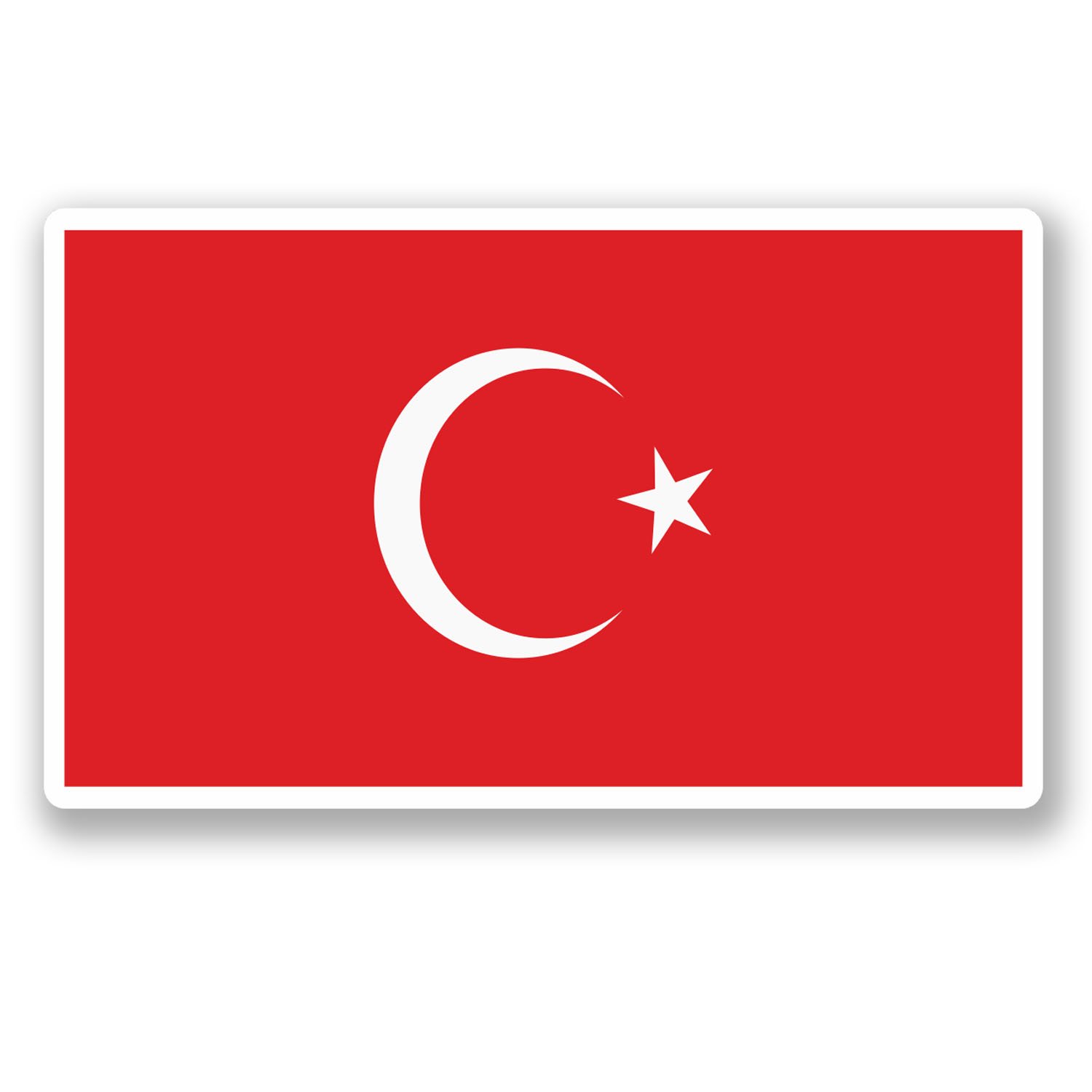 2 x 10cm Turkey Flag Vinyl Sticker Bike Laptop Car Travel Luggage Tag #5286 (10cm Wide x 6cm Tall)