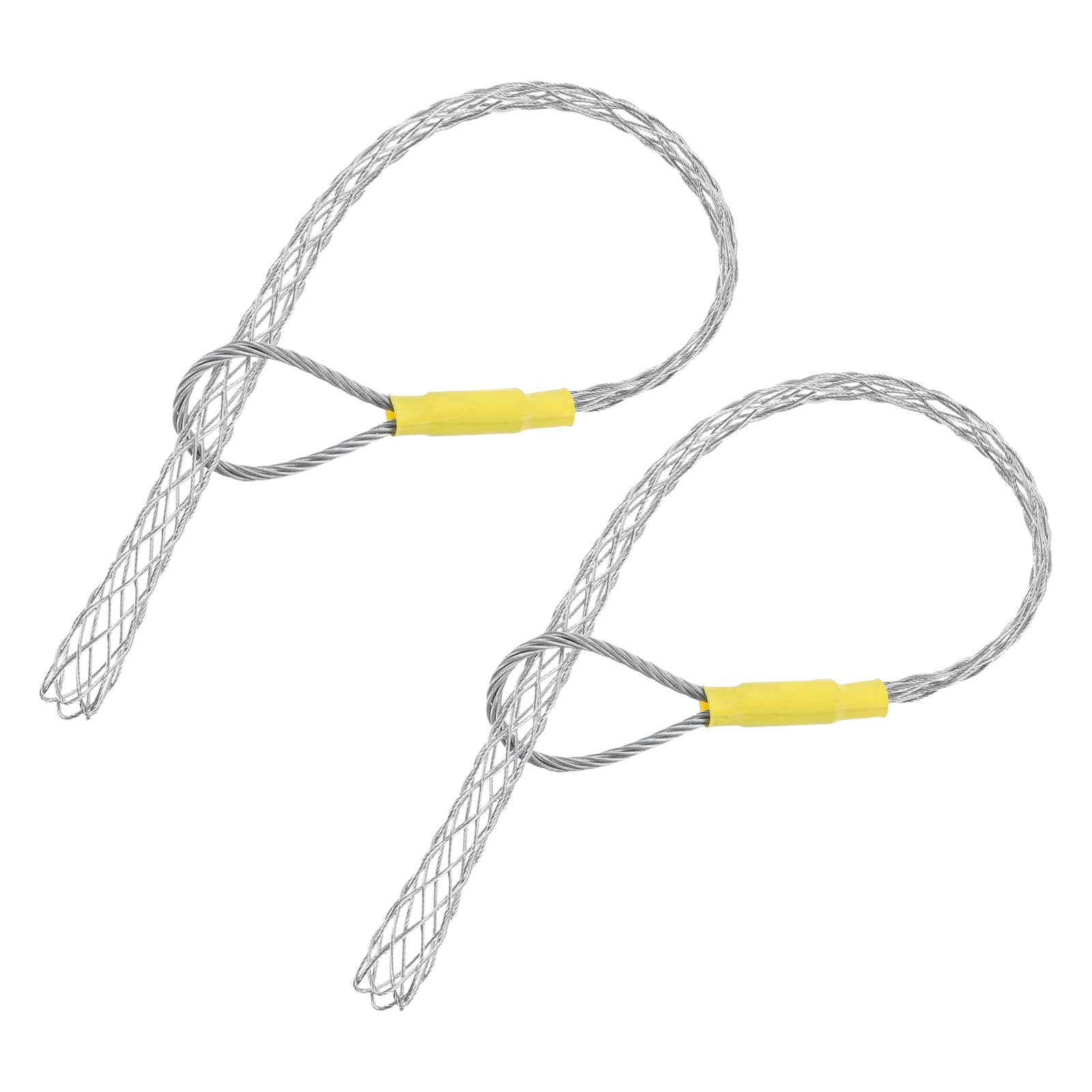 Chaussette de traction de câble 20-25mm QUARKZMAN filet acier jaune 52cm 2 pcs