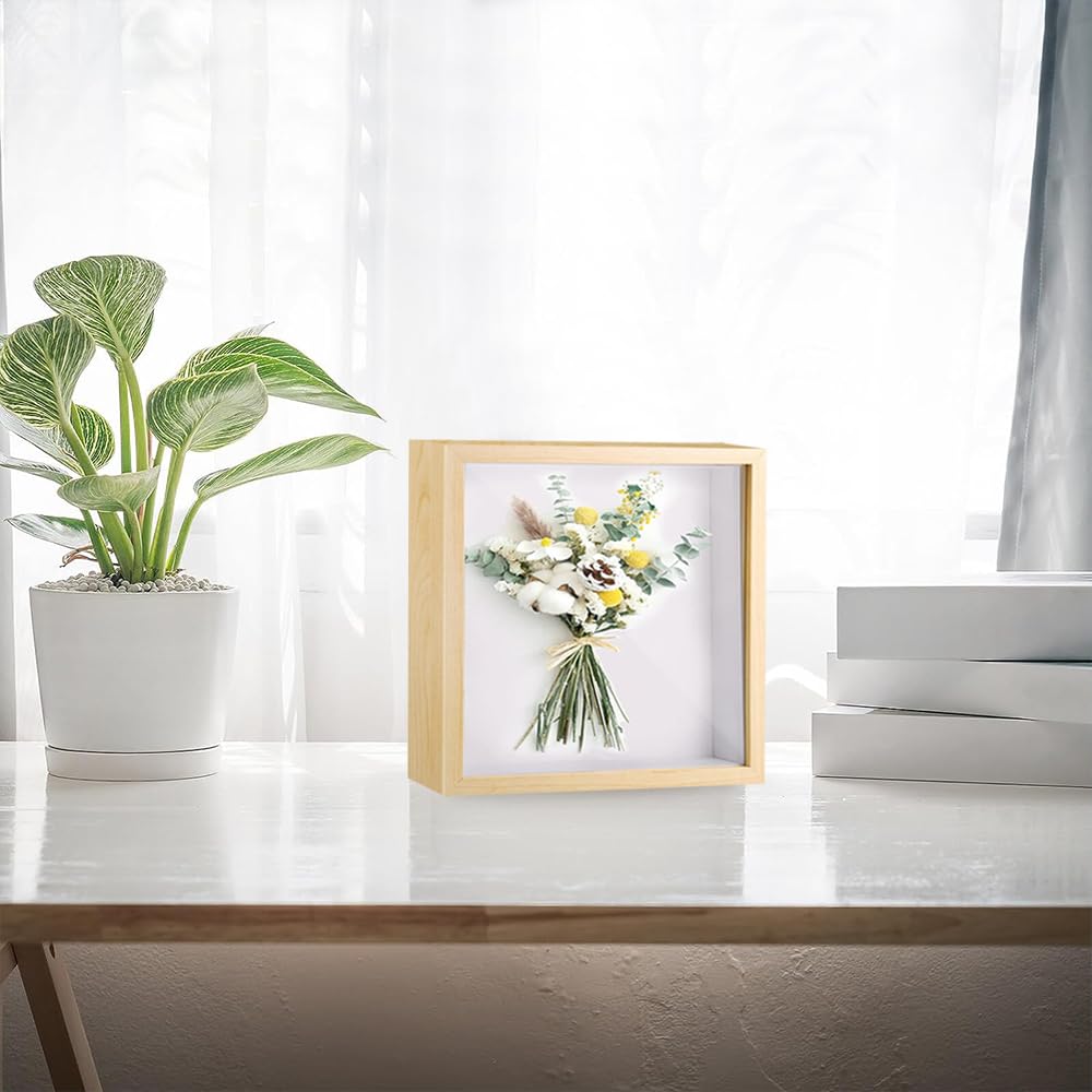Shirene 3D-schaduwdoos, wit schaduwdoosframe, 25,5 cm (25 cm