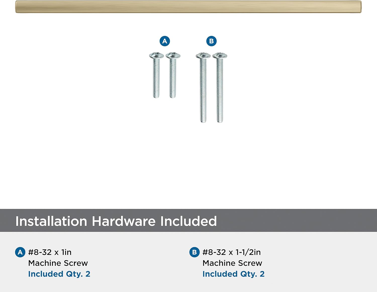Amerock Merced 12-5/8 inch (320mm) Center-to-Center Golden Champagne Cabinet Pull, BP37429BBZ