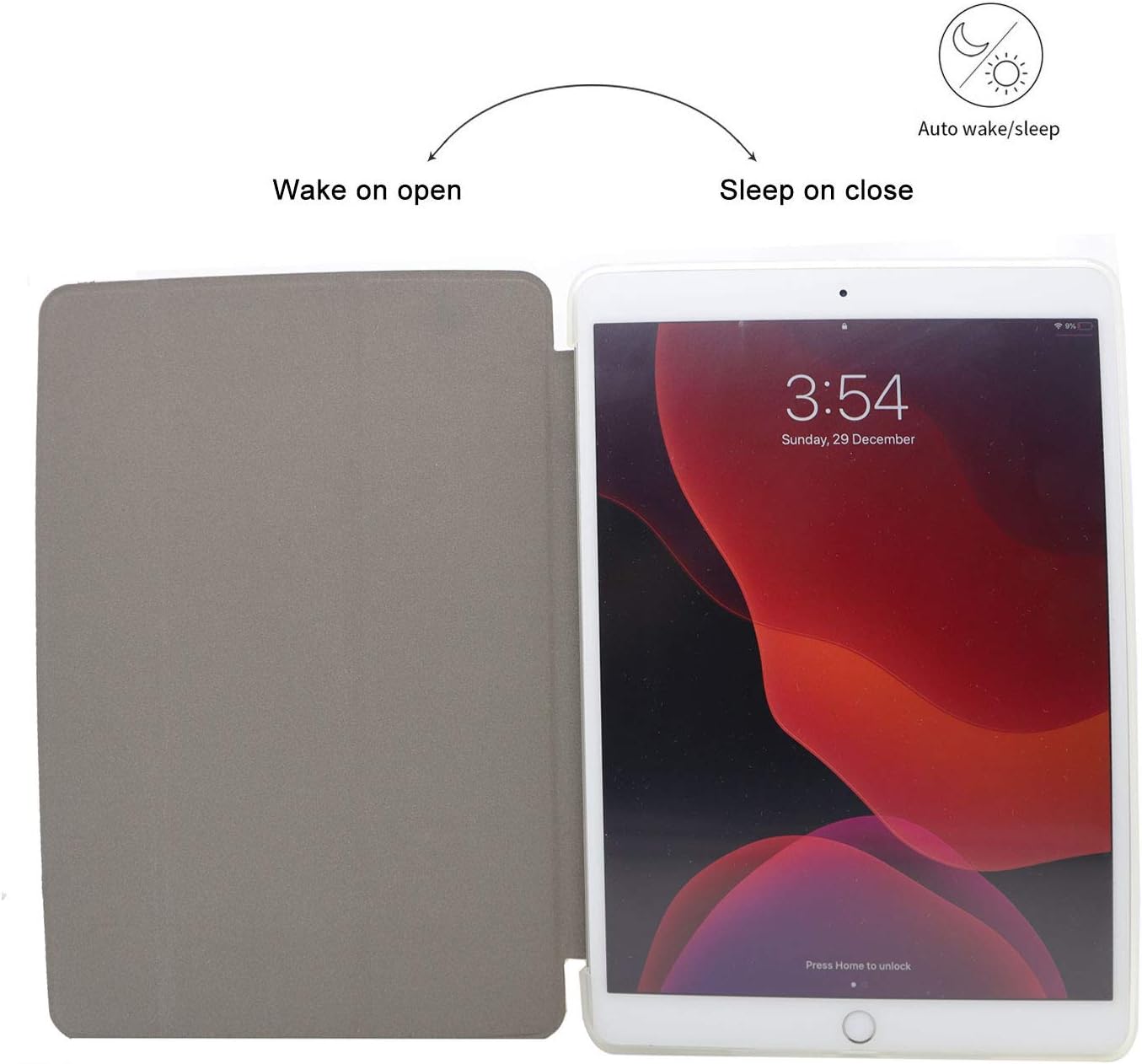 Sahoprt ipad 10.2 Case 2019, ipad 7th Generation Case, Premium Leather Soft TPU Back Smart Protective Cover, Adjustable Stand with Free Angle, Auto Wake/Sleep (Trifold Colorful Flower)