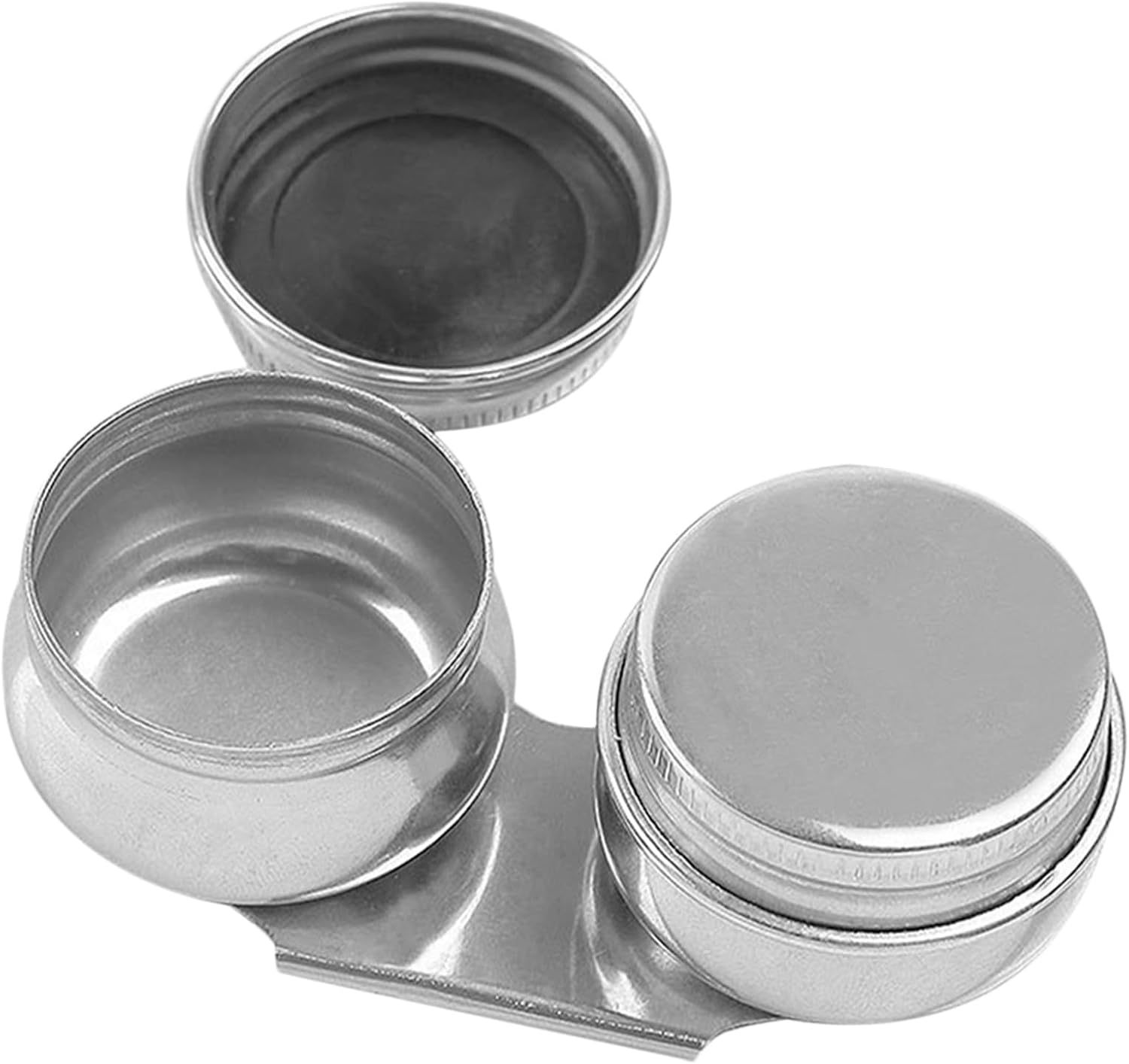 BEBEMOKO Double Palette Cup Stainless Steel Artist Brush Washer Lid for Oil and Painting Portable and Lightweight Paint Mixing Container for Outdoor Use