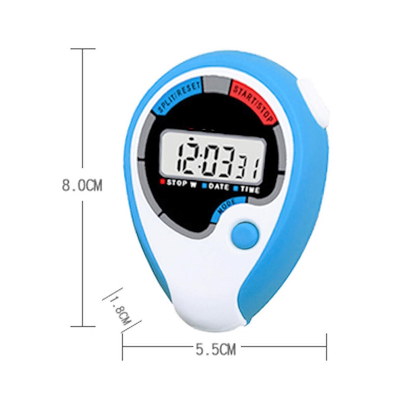 Classico cronografo digitale portatile LCD cronometro sportivo timer con corda fitness(Orange)