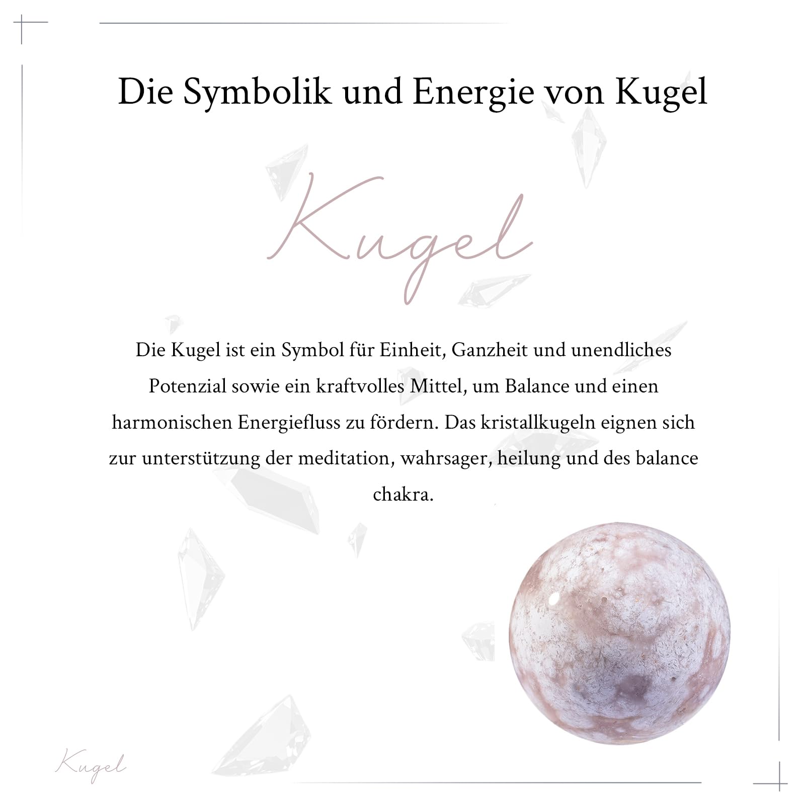mookaitedecor natürliche Kirschblüten Achat Kristallkugel mit Acrylständer, 61-70 mm Wahrsagerei Sphere Skulptur für Fengshui, Meditation, Kristallheilung, Heimdekoration