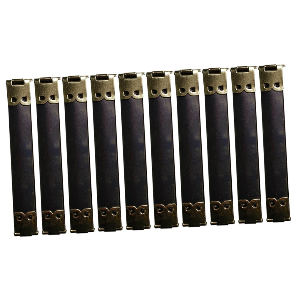 MagiDeal 10 Pieces Purse Or Glasses Case Flex Frame Internal Flex Spring Clip Silver/Bronze - silver, 8X1.4 cm-image-11