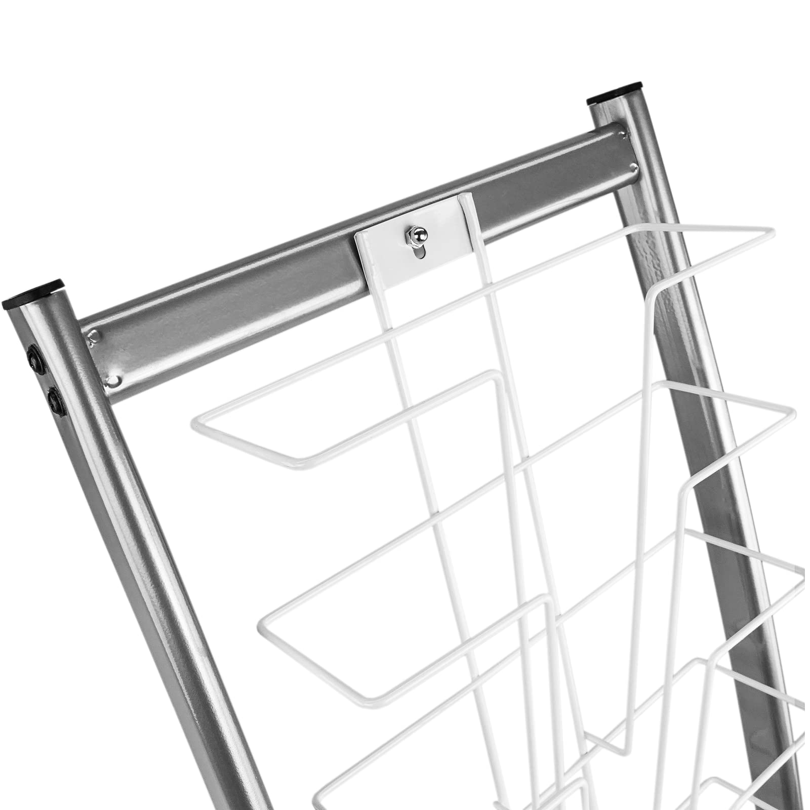 PrimeMatik - Espositore da Terra 31 x 126 x 35 cm con 6 Scomparti per brochure e riviste