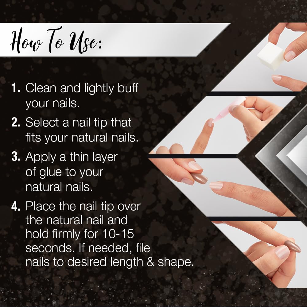 Ardell Nail Addict Artificial Nail Set, Latte