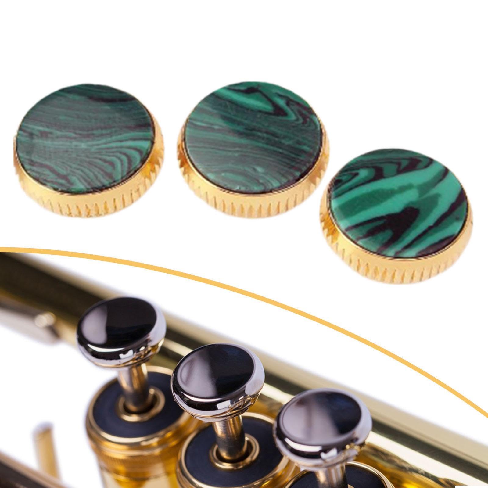 Jeu de 3 Pistons pour Trompette, étui pour Clés de Trompette, Pièces Détachées pour Le Montage, Accessoires pour Instruments de Musique, malachite