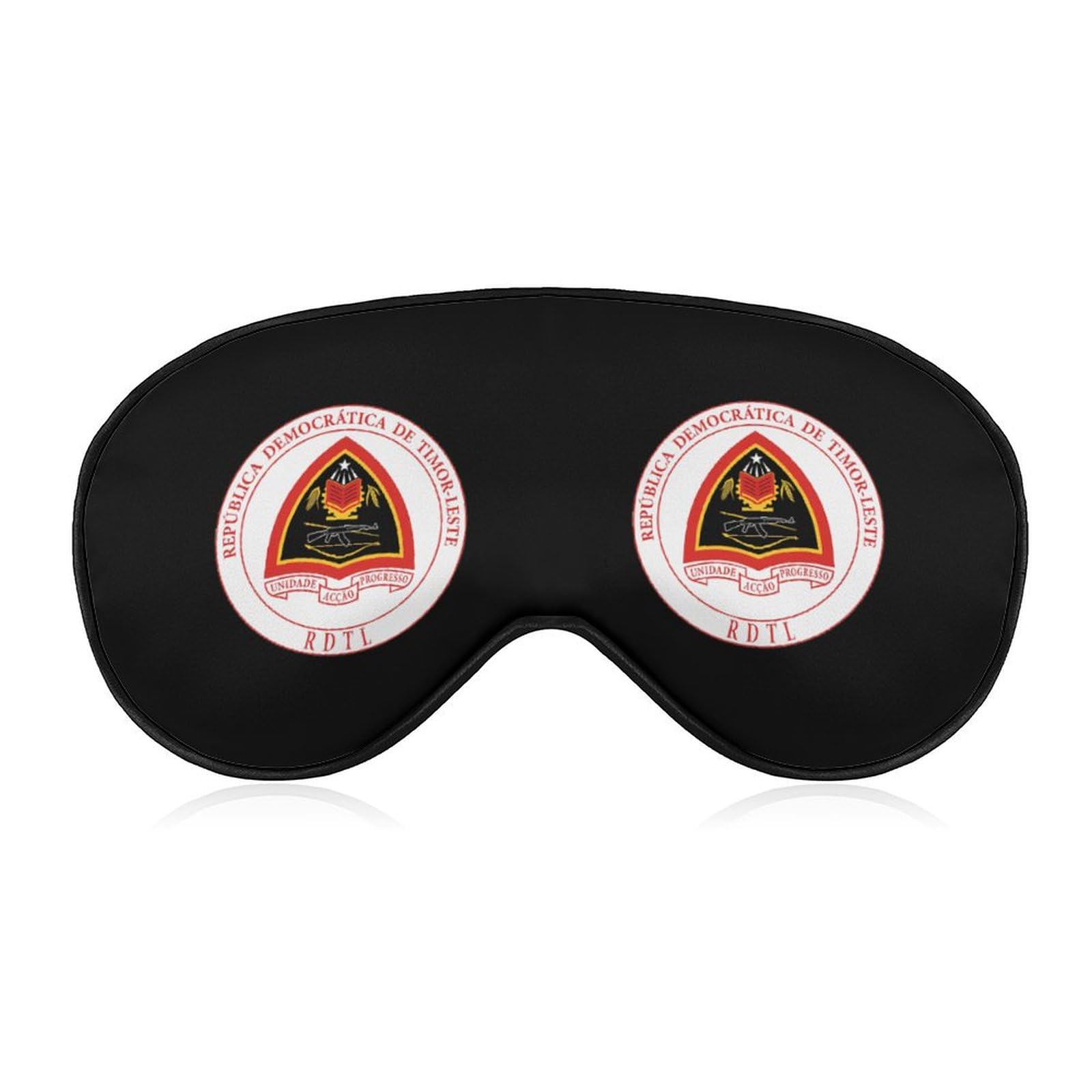Coat of Arms of East Timor Sleep Mask Eye Shade Cover Adjustable Strap for Travel Lunch Break Women Men