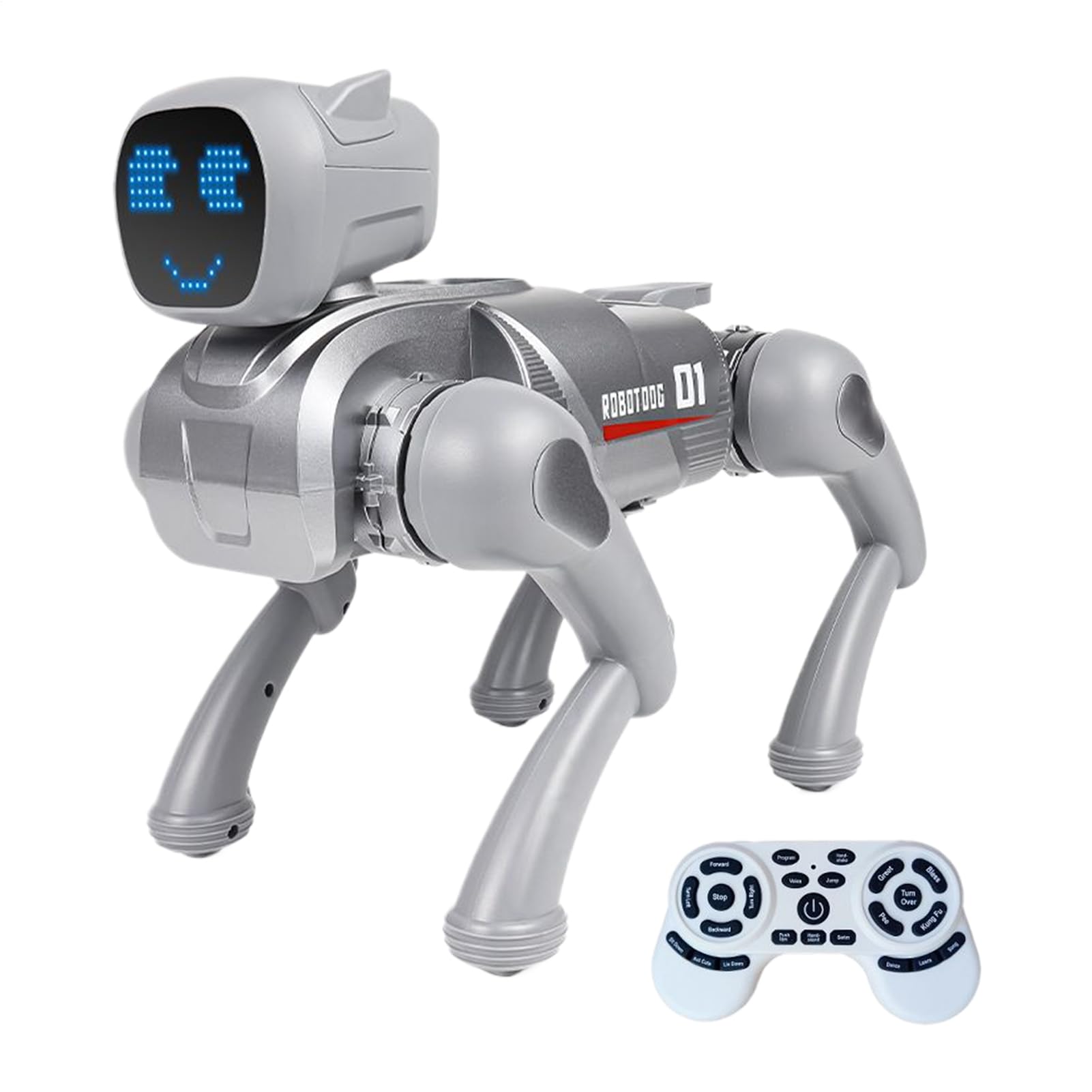 Perro Robot Inteligente Control Remoto App Control Voz Interactiva | Acciones IA Mascota Inteligente Con Sonido Niños Jóvenes Hogar Viaje Parque Jardín Interior Clase Preescolar Cumpleaños