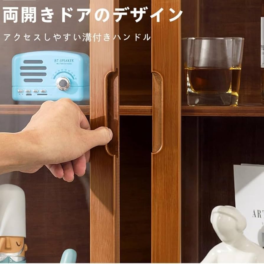Amazon｜コーナーキャビネット 三角収納食器棚 コーナー収納