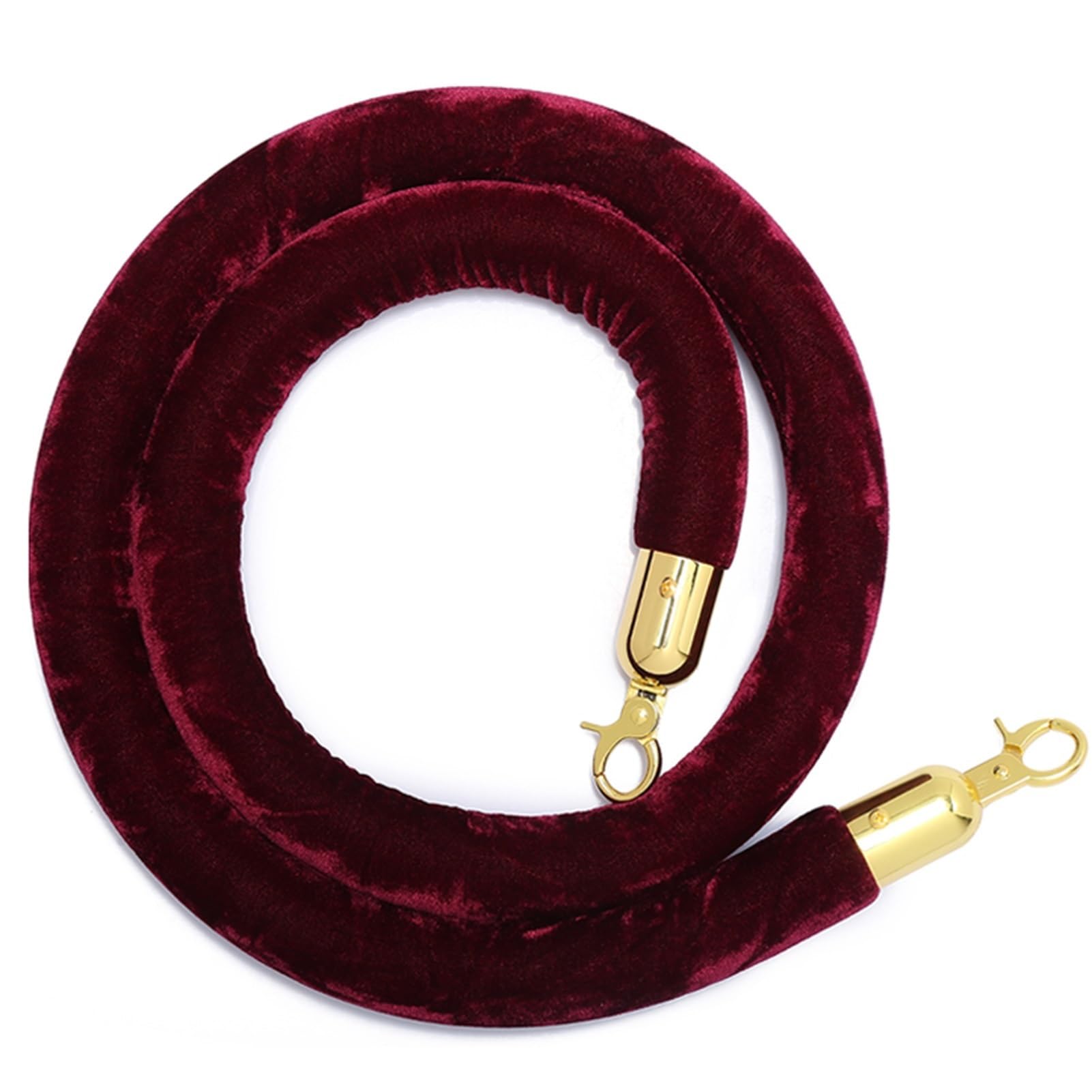 Aioneer Brown Velvet Queue Rope, 1.5M Barrier Rope For Crowd Control, Ideal For Event Management, Theatre Openings, And Visitor Guidance-Pink-1.5m/5ft/59in