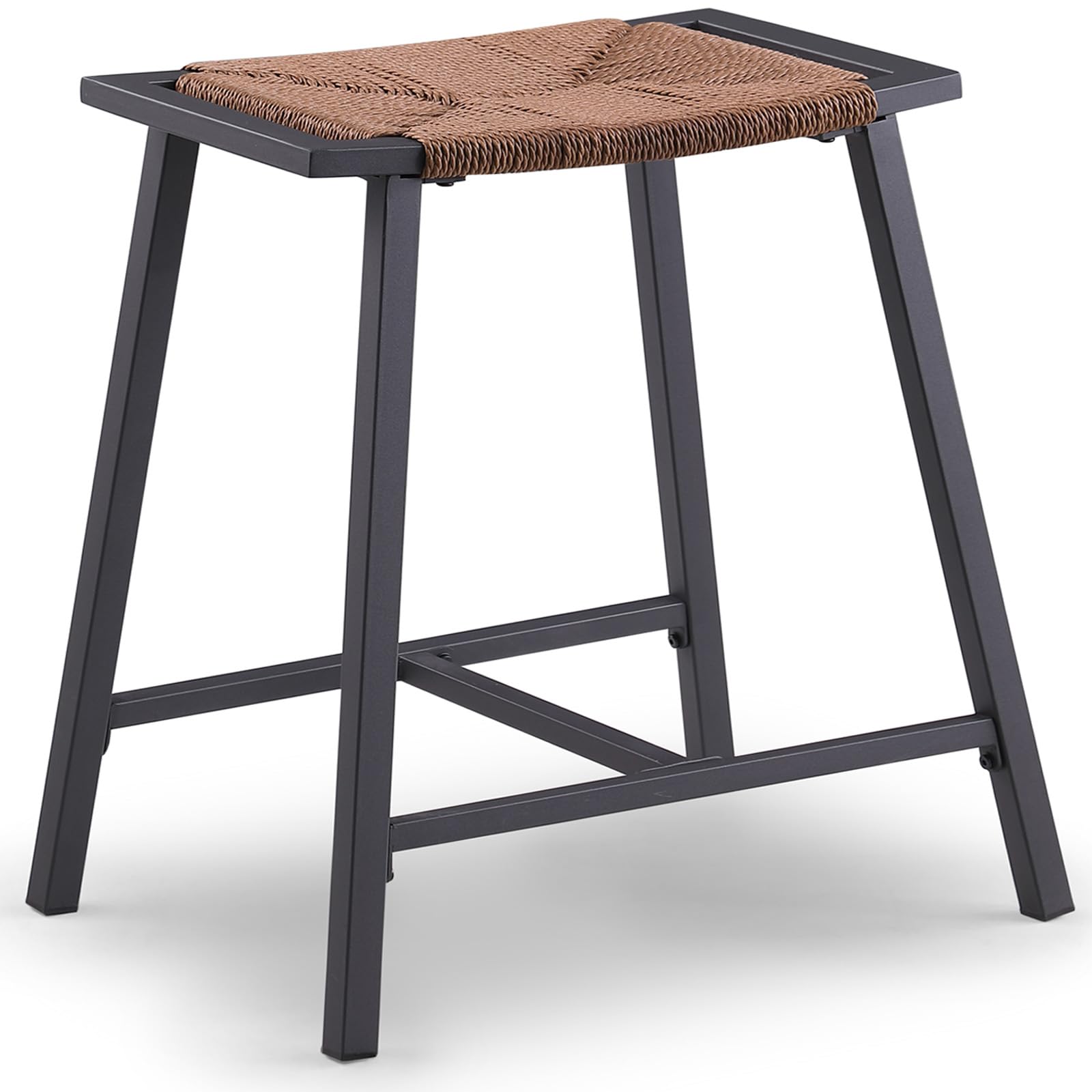24" Bar Stool, Counter Height Bar Stool, Outdoor Backless Bar Stool for ...