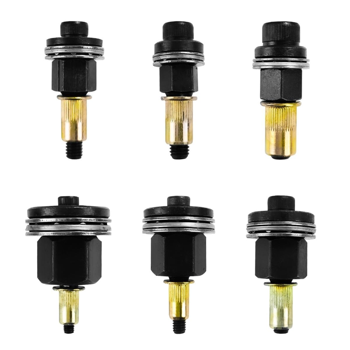 SQLJYU 6 Piezas Kit de Remachadora de Tuercas, Tuercas Remachables, para M3, M4, M5, M6, M8, M10 Remachadora para Taladro de Herramienta de Remache Manual, Remachadora de Tuercas Accessori