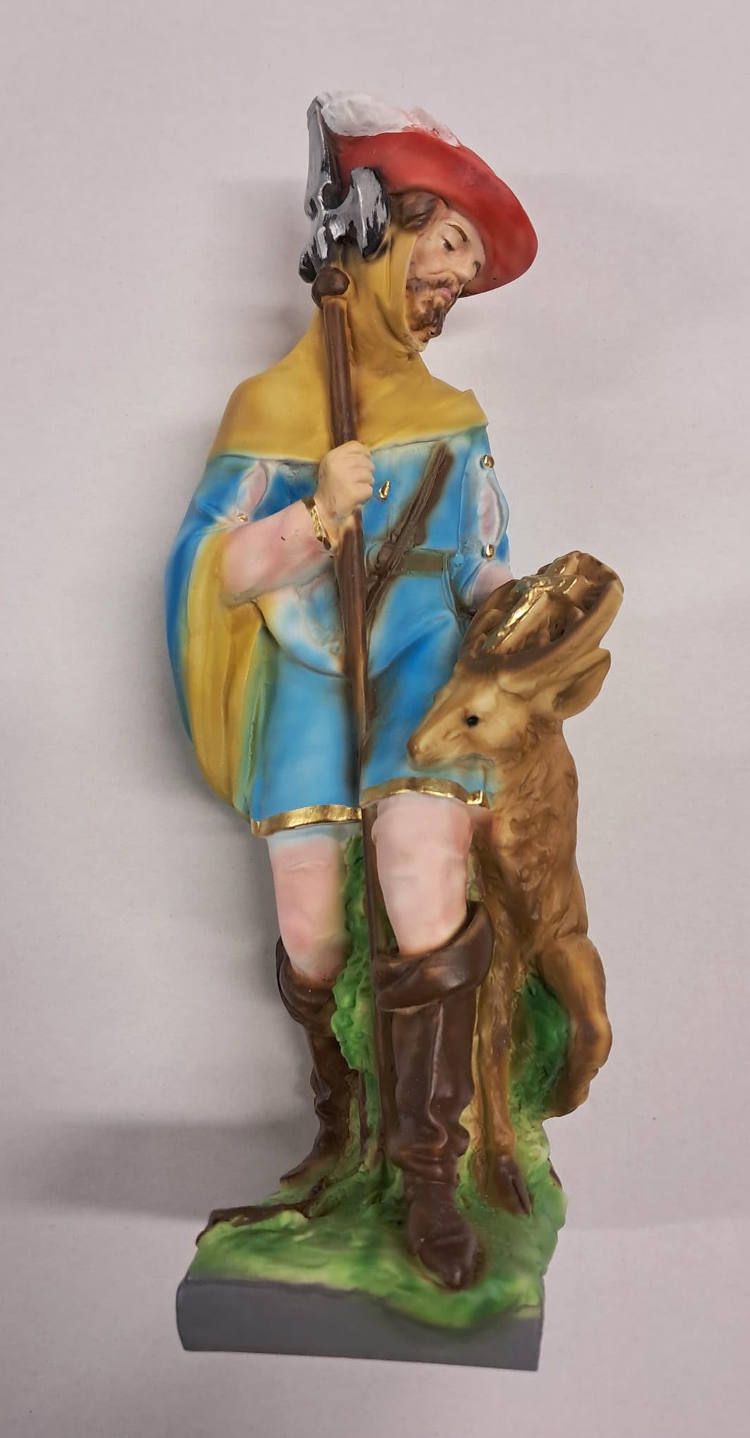 Generico ArteSacracaravaggio Statua di Sant' Uberto cm 30 (11,81 inches) in marmo resina piena decorata a mano di produzione artigianale italiana