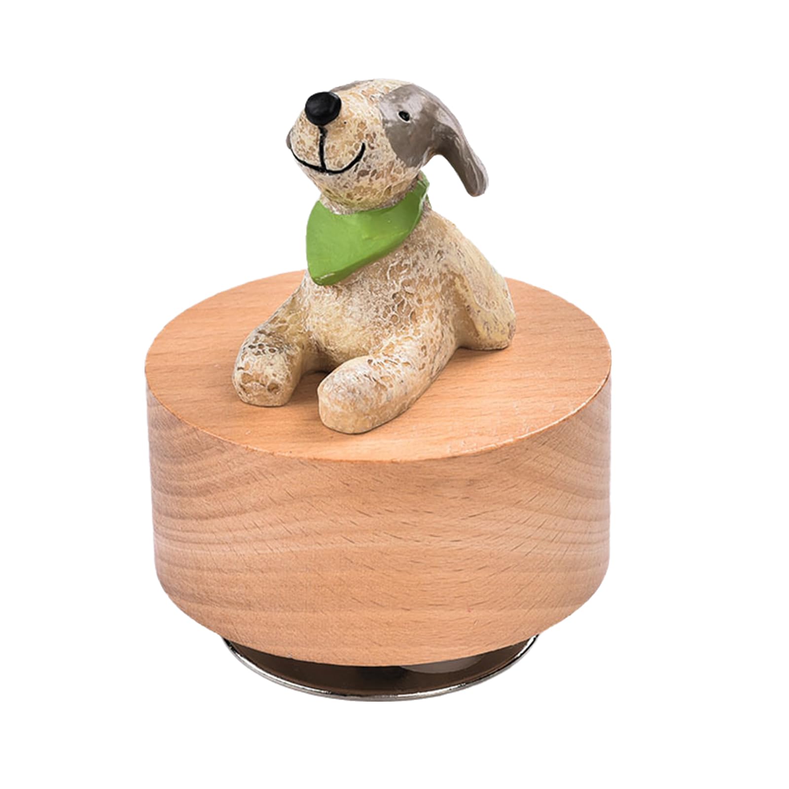 KAQNTUD Hand-Winding Wooden Music Box with Rotating Animal Figures Theme for Office Decorations and Birthday Holiday Gifts Rotating Animal Figure Music Box