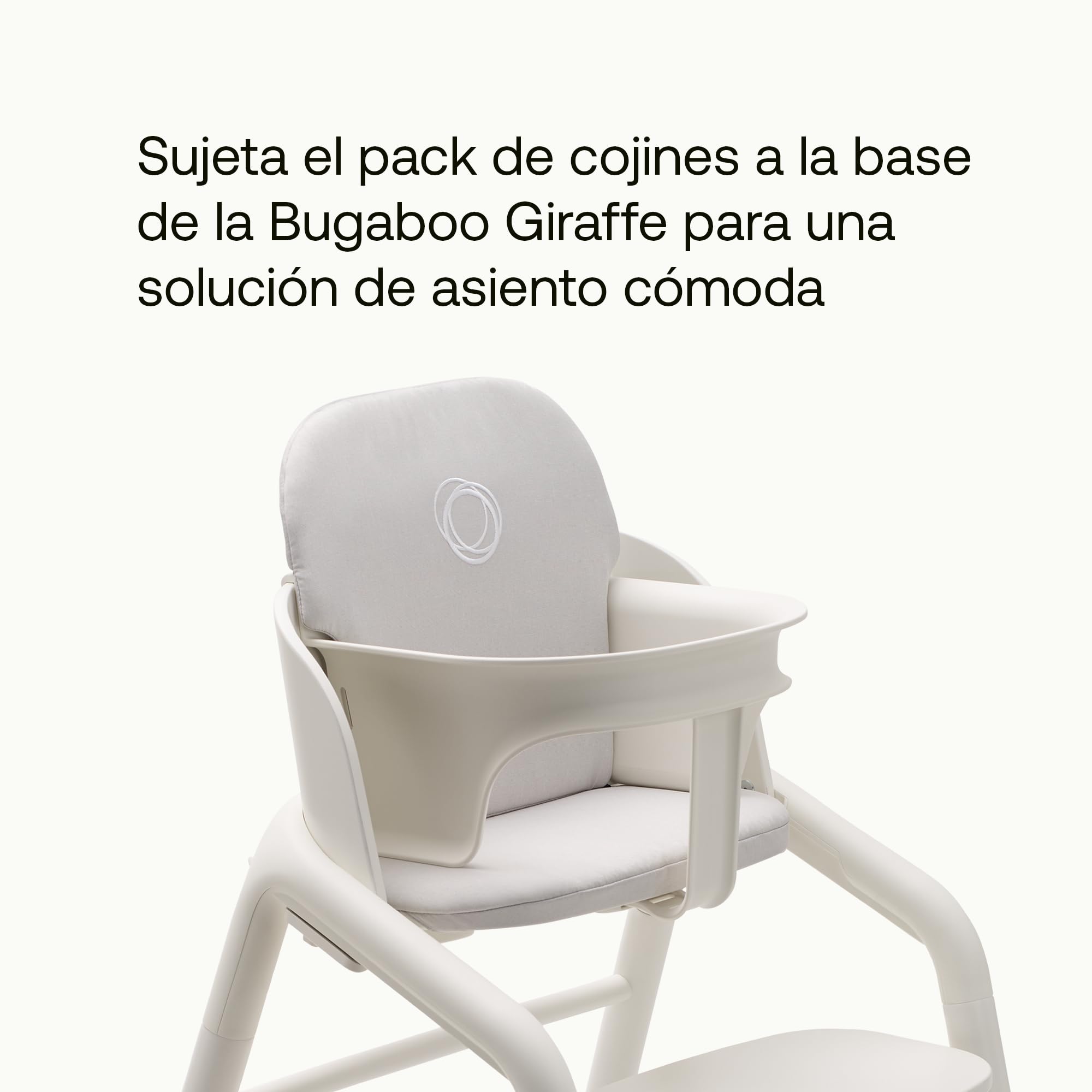 Bugaboo Giraffe Baby Set Almohada para la Trona de Bebé Bugaboo Giraffe, Cojines para Respaldo y Asiento, Tejidos cómodos, Repelente al Agua y las Manchas, Fácil de Limpiar, Gris