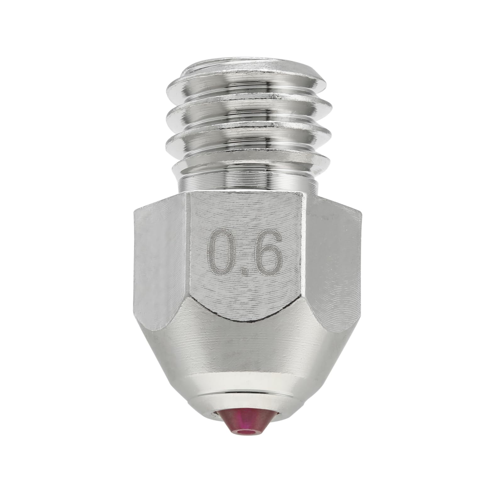 MK8 - Buse Rubis 0,6 mm pour imprimante 3D Ender 3, CR-10, Elegoo Neptune 3, Sovol SV06 et plus, corps en cuivre plaqué nickel trempé et résistant à l'abrasion