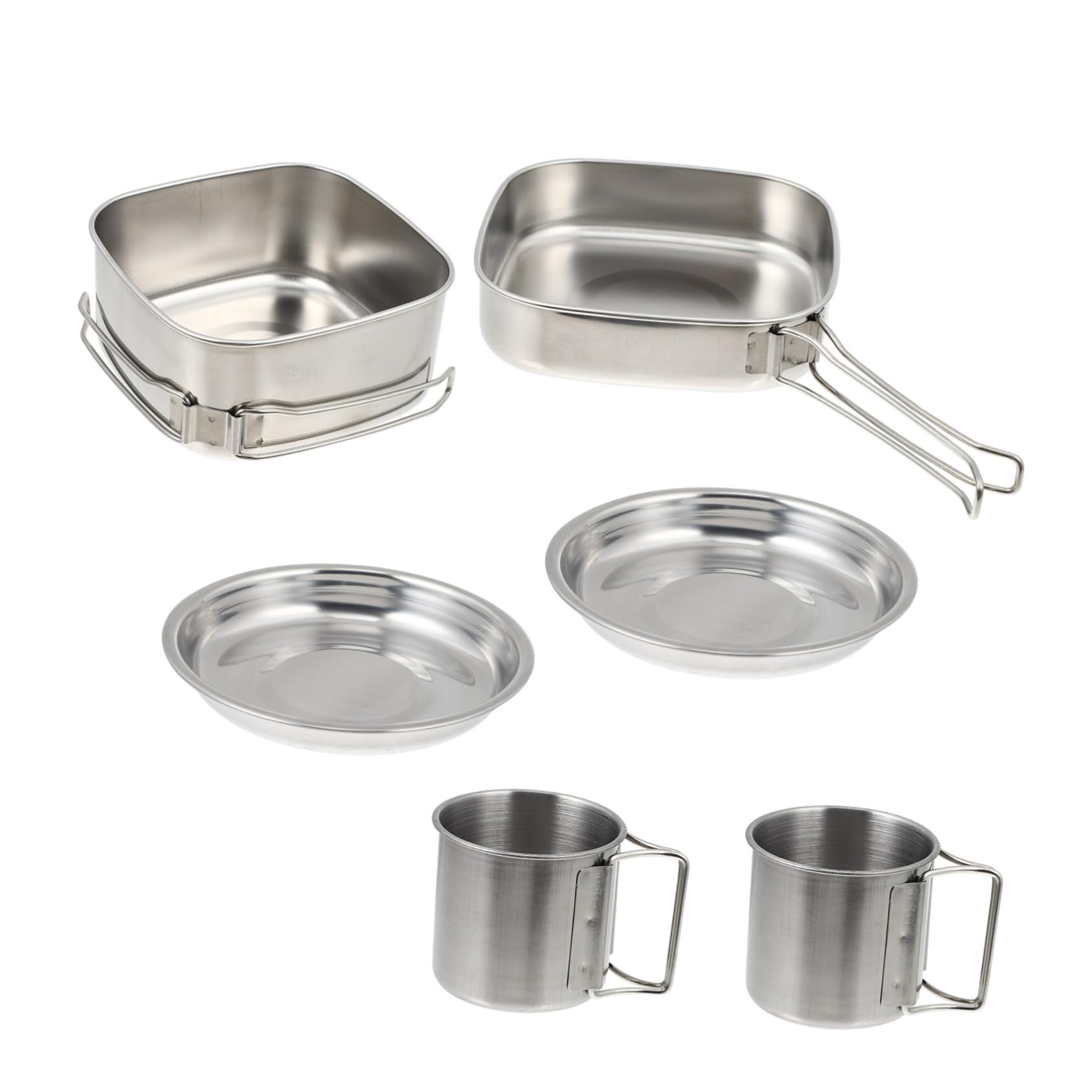 HANABASS -in-one Camping Cookware Set Portable Picnic Hiking Pot Frying Pan Cups for Outdoor Activities