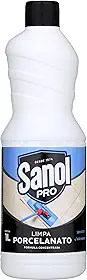 Limpa Porcelanato, Sanol Pró, 1 Litro, Branco
