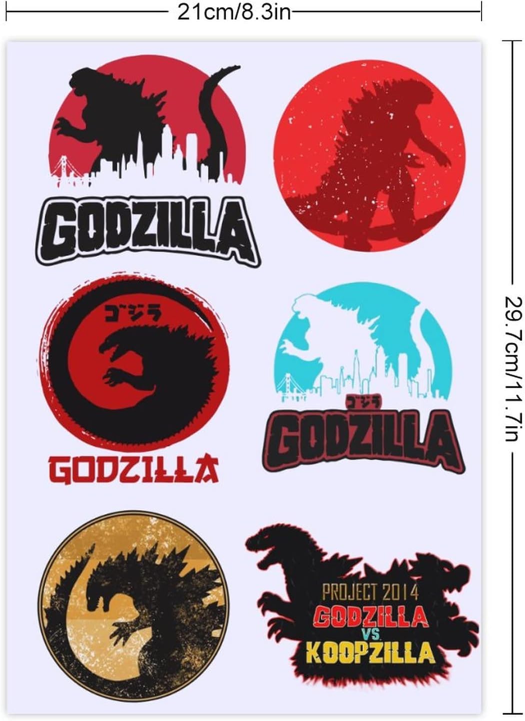 Amazon | ゴジラゴジラ ステッカーセット ステッカー クリスタル