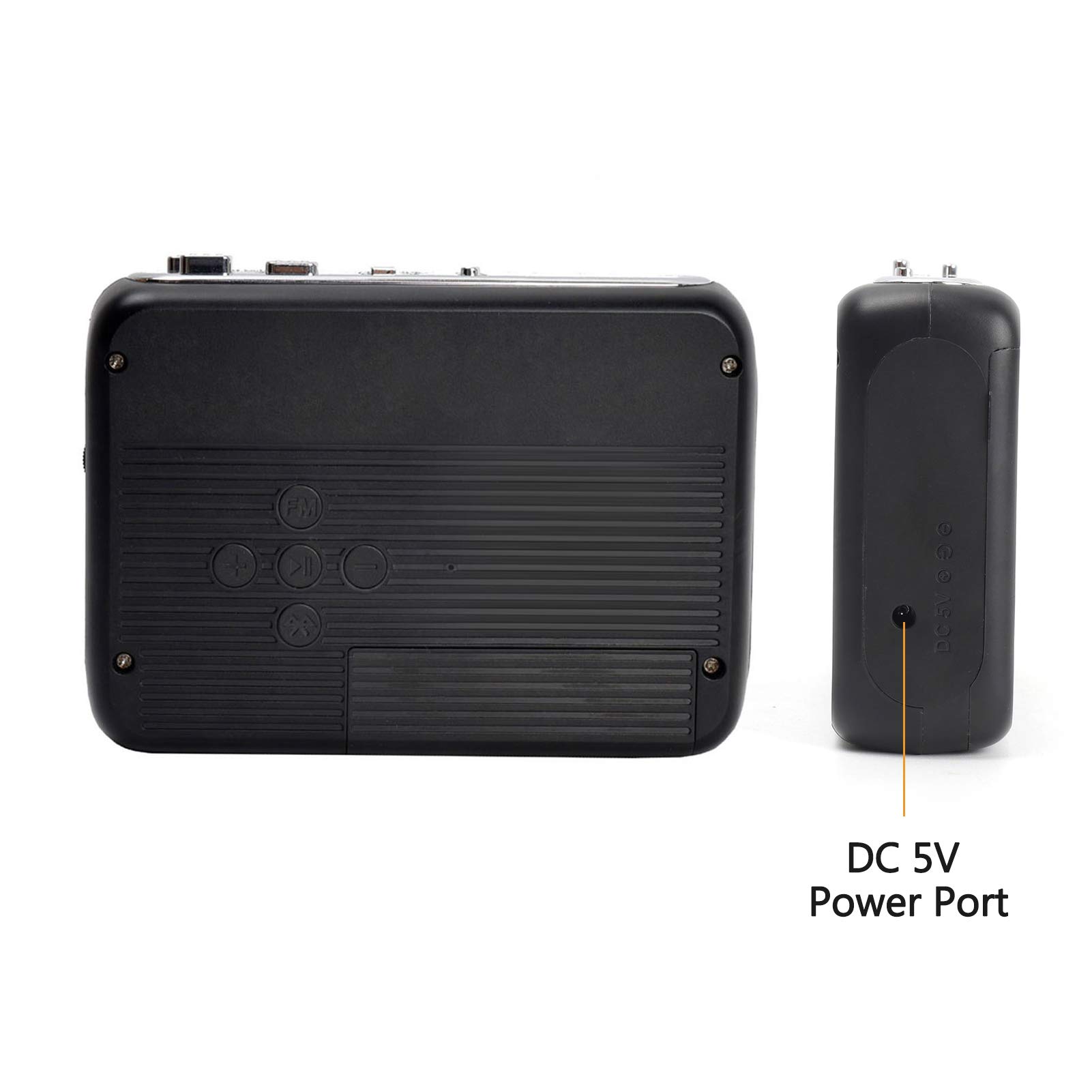 Mini Odtwarzacz Kasetowy, Radio FM z Bluetoothem 2 w 1, Przenośny Odtwarzacz Kasetowy, Akumulatorowy Magnetofon Zasilany Kablem USB, Odtwarzacz Kasetowy