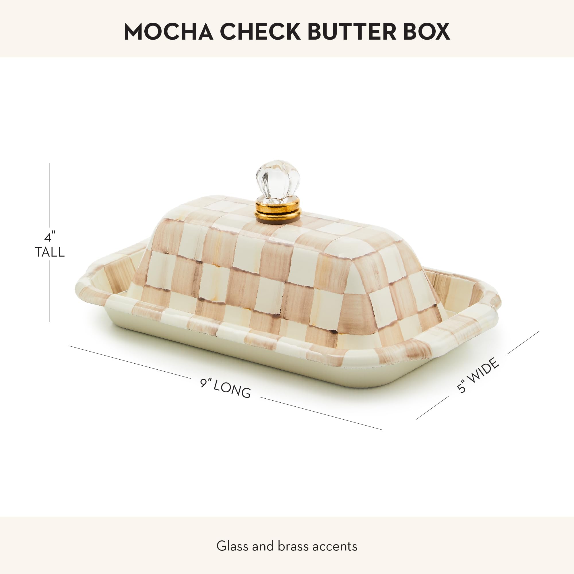 Amazon.com | MACKENZIE-CHILDS Enamel Butter Box, Cute Lidded