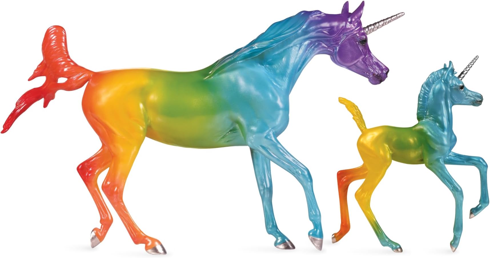 Breyer Horses Freedom Series – Love & Hope Unicorn Mare & Foal Set | Limited Edition Hand-Painted Models Benefiting Make-A-Wish® | 1:12 Scale Figurines