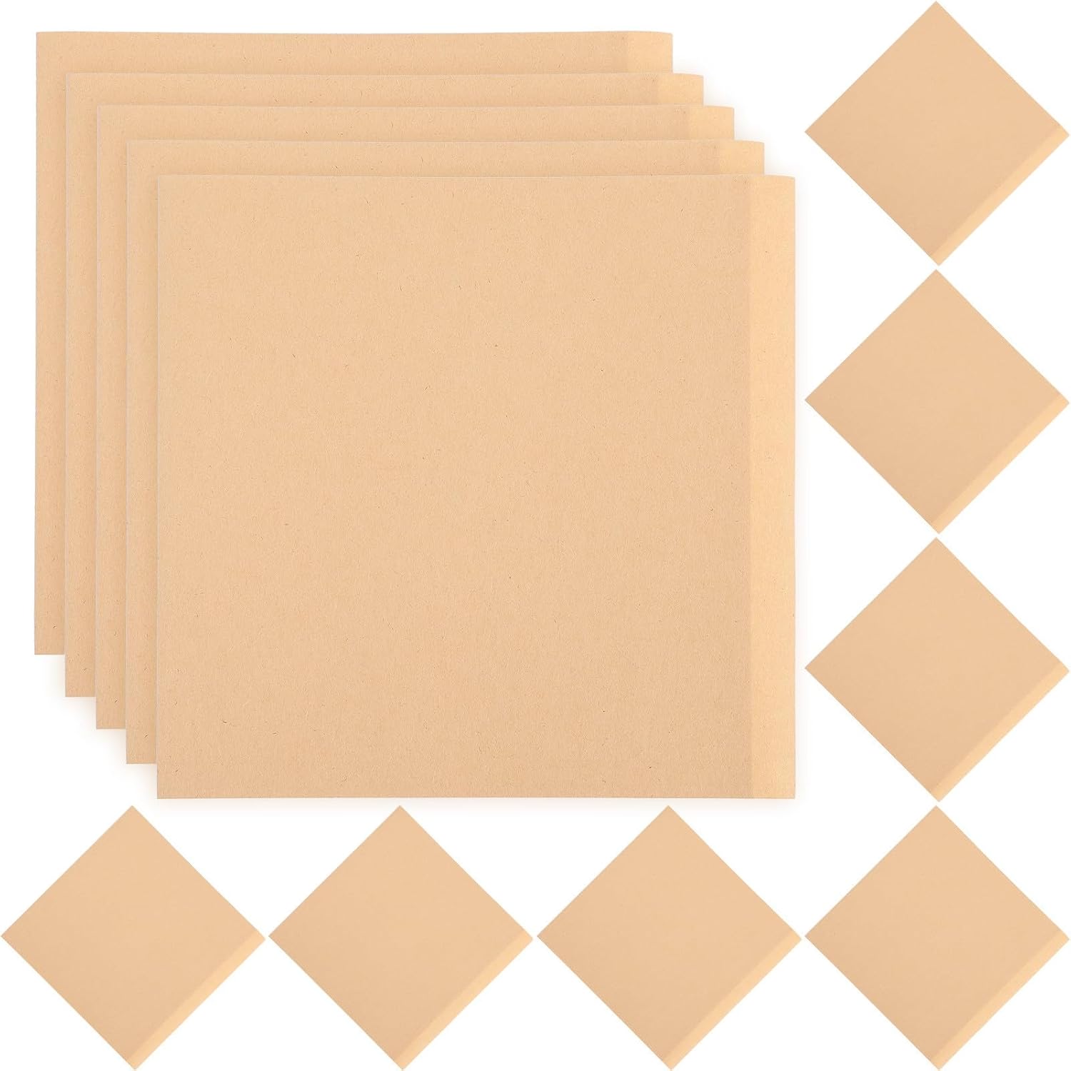 200pcs Kraft Paper Triangle Bags for Fried Snacks Oil Proof