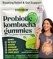 Vista 10 de Gomitas probióticas de kombucha - Prebióticos, probióticos, postbióticos, suplemento de fibra, olmo resbaladizo, raíz de diente de león, aceite MCT
