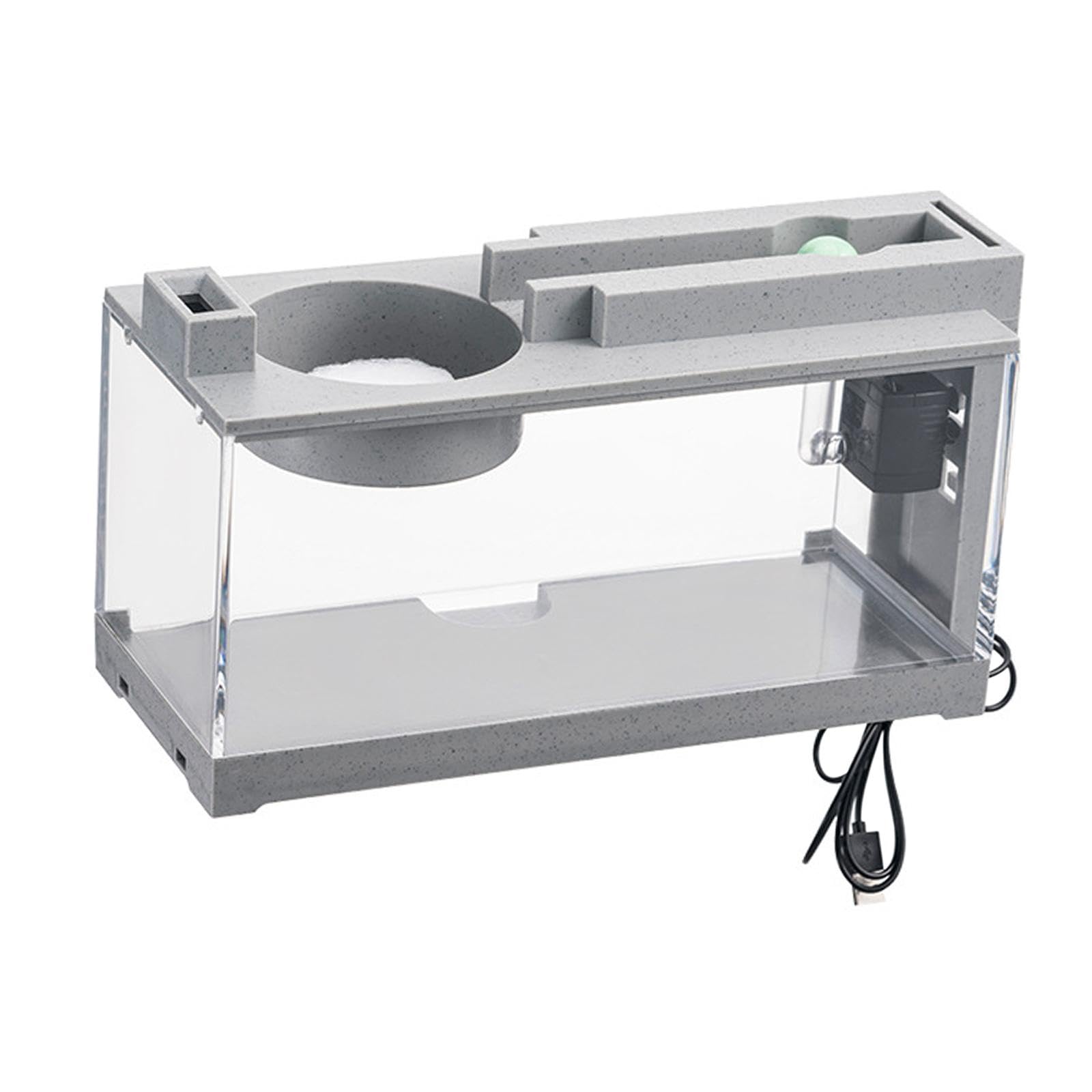 Mini Aquarium Aquarium Transparent Micro Décoratif Pierre Artificielle Boîte pour Reptile Matériau PP Facile Entretien Conçu, B