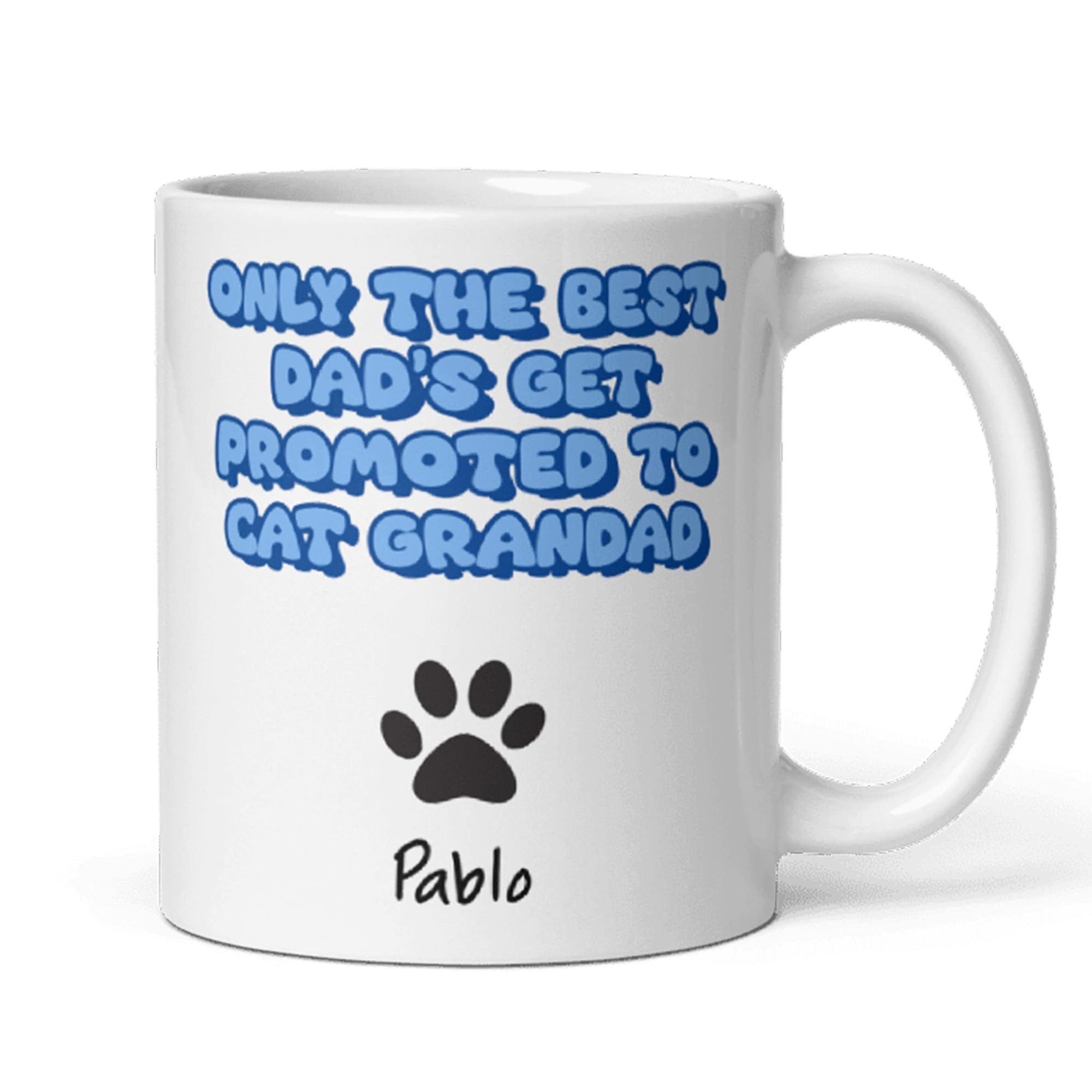 Confidently Quirky - Funny Cat Grandad Mug, Only the Best Dads Get Promoted to Cat Grandad, Pet Cat Lover Gift, Father’s Day Gift for Cat Grandad, Cat Grandpa