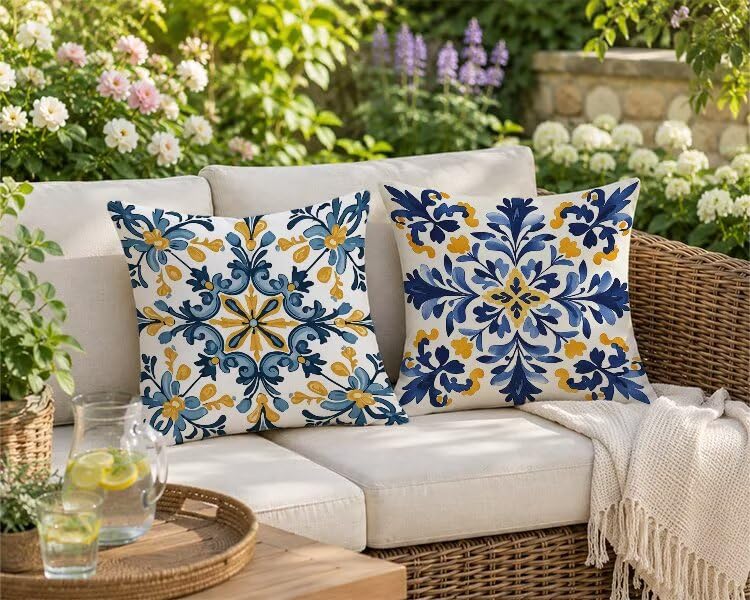 Coussin extérieur imperméable 55x55cm pour canapé de jardin chic - 3