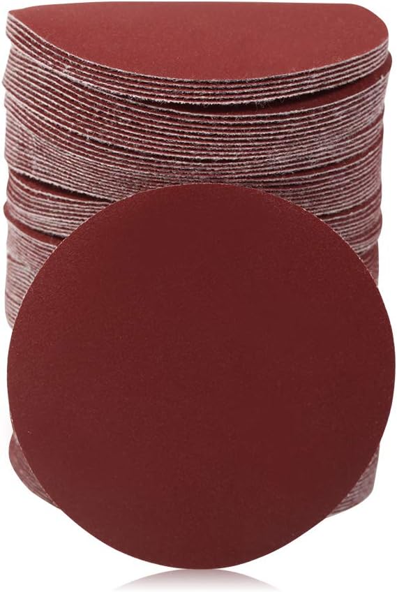 SPEEDWOX Hook and Loop Sanding Discs 100pcs 3 Inch 400 Grit Sandpaper for Wood Drill Grinder Rotary Tools No Hole