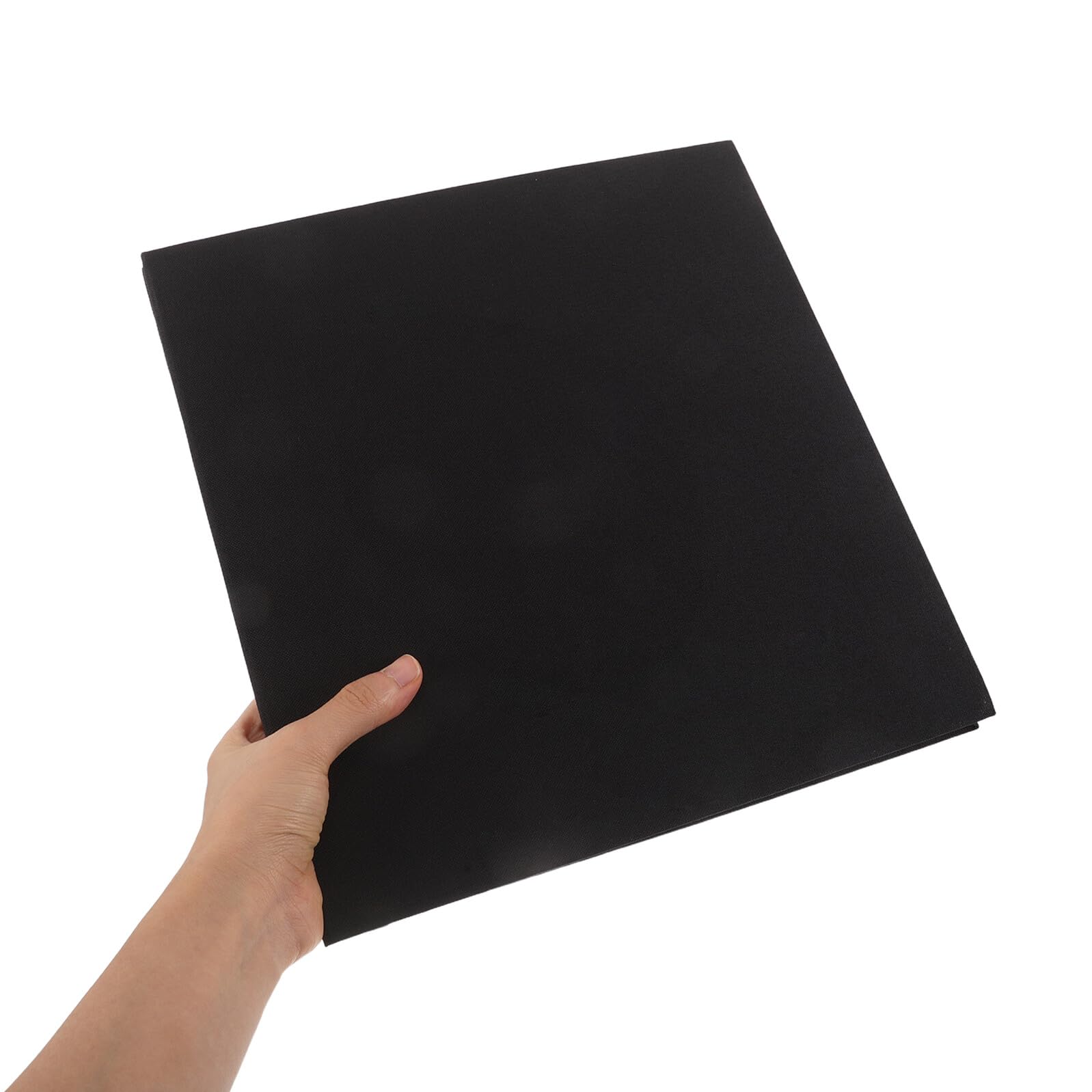 Álbum de Fotos Autoadhesivo 40 Páginas 16 Pulgadas con Cubierta de Lino Negra y Hojas para Scrapbooking DIY Familiar Bodas Viajes