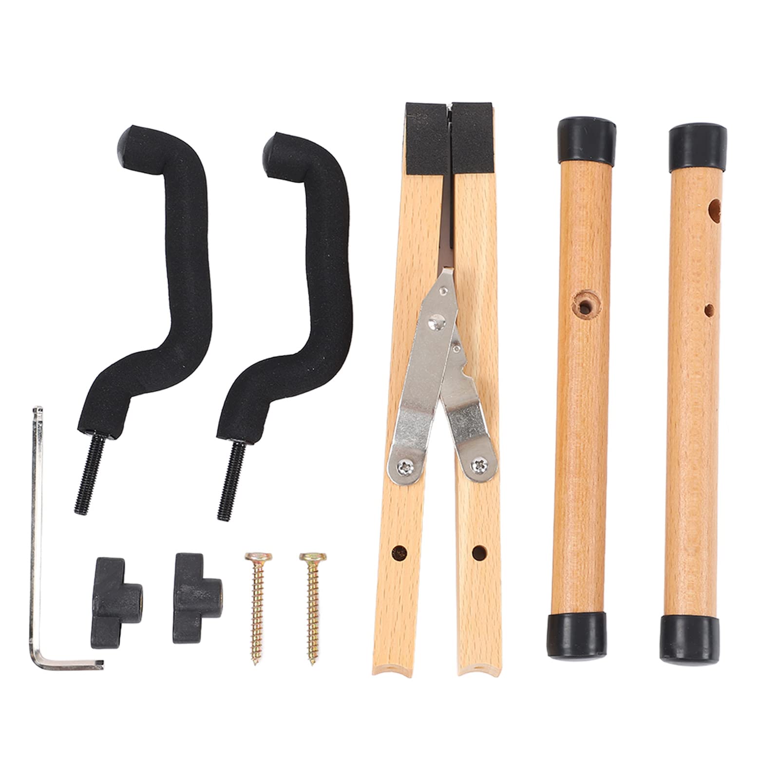 Wood Violin Stand Wooden Display Holder Folding Detachable for Ukulele Guitar Mandolin