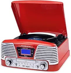 Vitrola Red com CD, FM, SD, USB e Bluetooth, Bivolt, Raveo, Harmony BT, 10