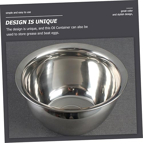 Miniatura 8 de HOMSFOU 1 juego de bandeja de aceite con tapa para cocina, cuencos, mezcladores, tarros de vidrio con tapas, cuencos de mezcla profunda, lata de