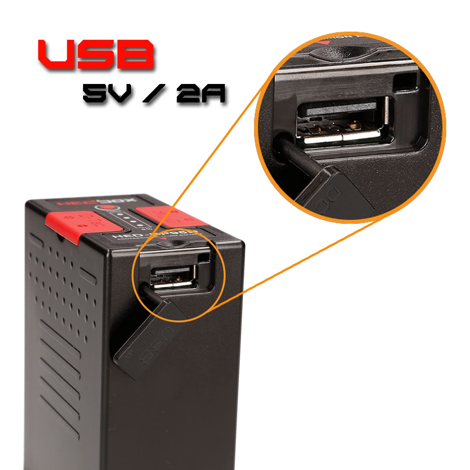 HED-BP95D - Batteria Li-Ion (97Wh / 6700mAh) 2x D-Tap e uscita USB, compatibile con Sony BP-U60 e PMW, ILME-FX6, PXW-FX9