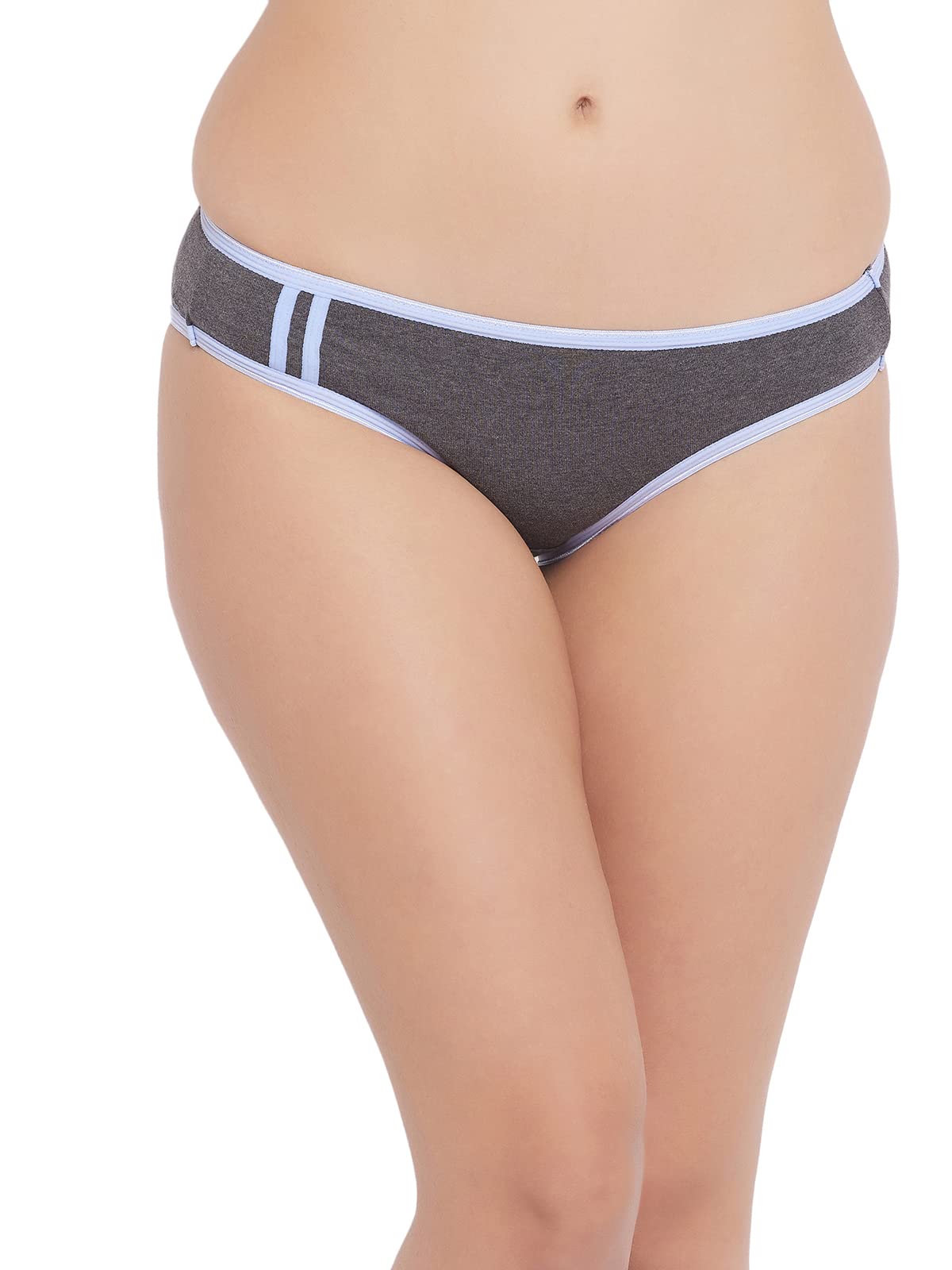 clovia Women's Cotton Low Waist Bikini Panty in Grey-picture-51