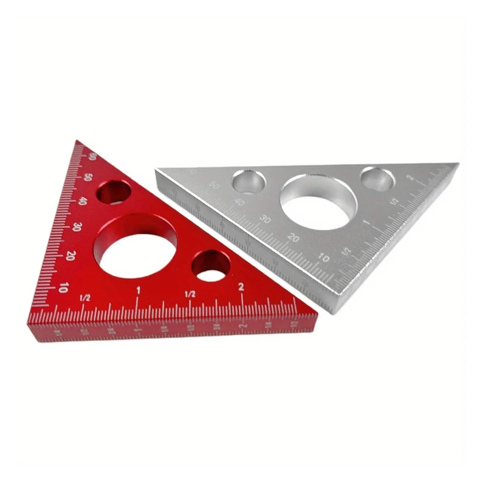 Csdasw 2Pcs Aluminum Right Angle Ruler Woodworking Ruler Triangle Ruler Scales Machinist Carpenter's Square Height Measuring Tools Gauge For Machine Shop(2Pcs)
