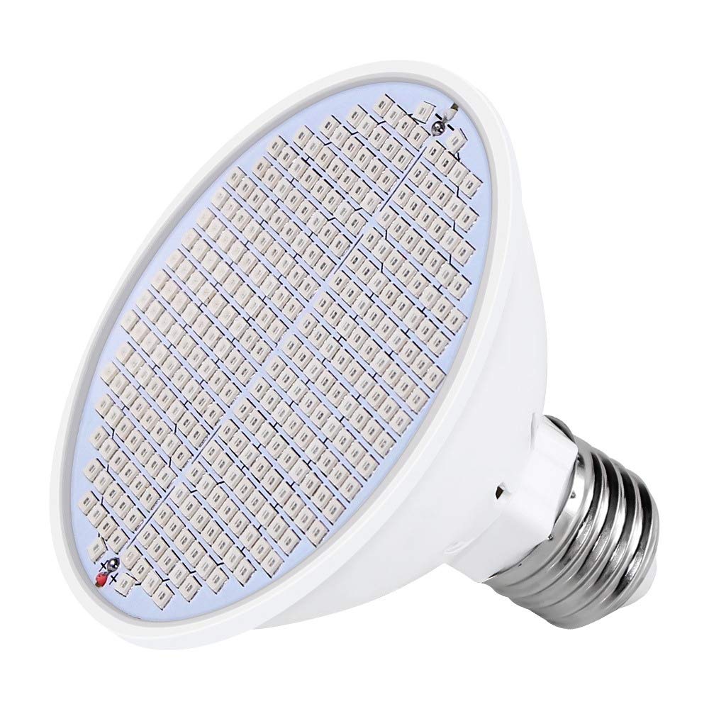 Yoiimiya E27 300 LáMpara de Cultivo de Plantas Led de Espectro Completo Bombillas de Luz de Crecimiento LáMpara Phyto de Flores de PláNtula para Plantas HidropóNicas de Interior