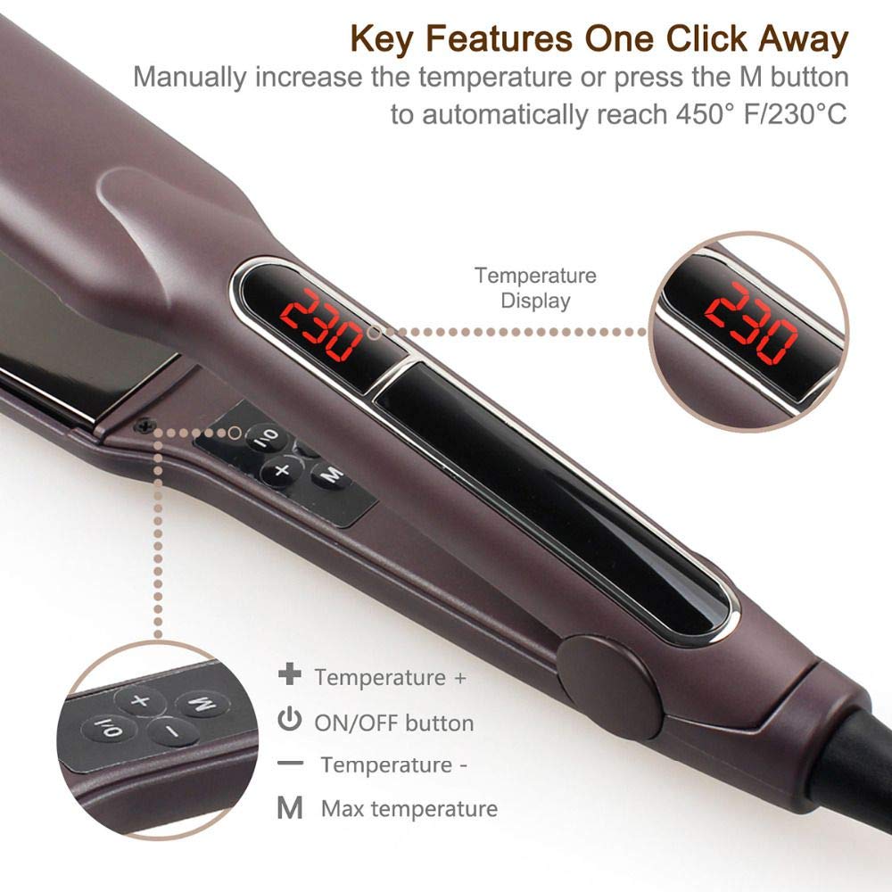 Hair Straighteners Hair Flat Iron Wide Plate Ceramic Hair