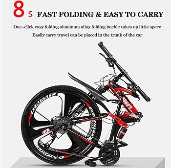 Amazon | マウンテンバイク折りたたみ自転車、26インチ21