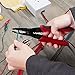 WGGE WG-015 Professional 8-inch Wire Stripper/Crimping Tool, Cable Cutter/Crimper, Wiring and Multi-Function Hand Tool, Red With Black