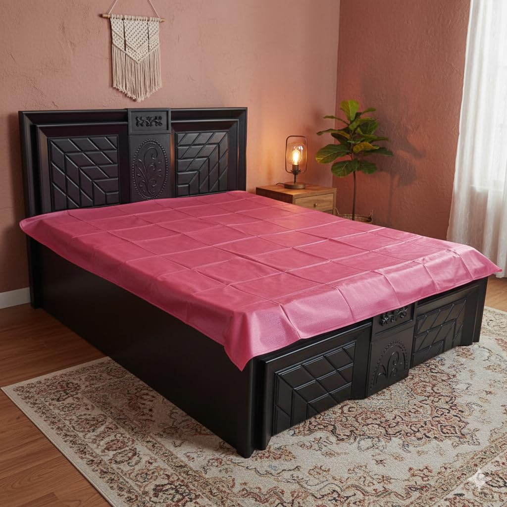 CASA-NEST Waterproof PVC Sheet Double Bed Mattress Protector (6.5x6ft, Colour and Design May Vary)-image-49