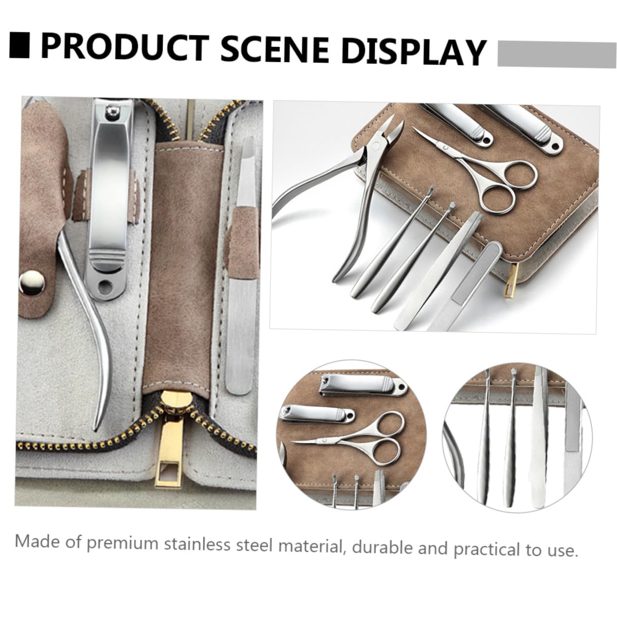 DECHOUS Coupe-ongles Outils de Manucure Professionnels avec Ciseaux à Ongles et Kit de Soin pour Mains